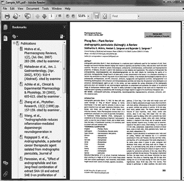 Screenshot of a scientific article on Andrographis paniculata.